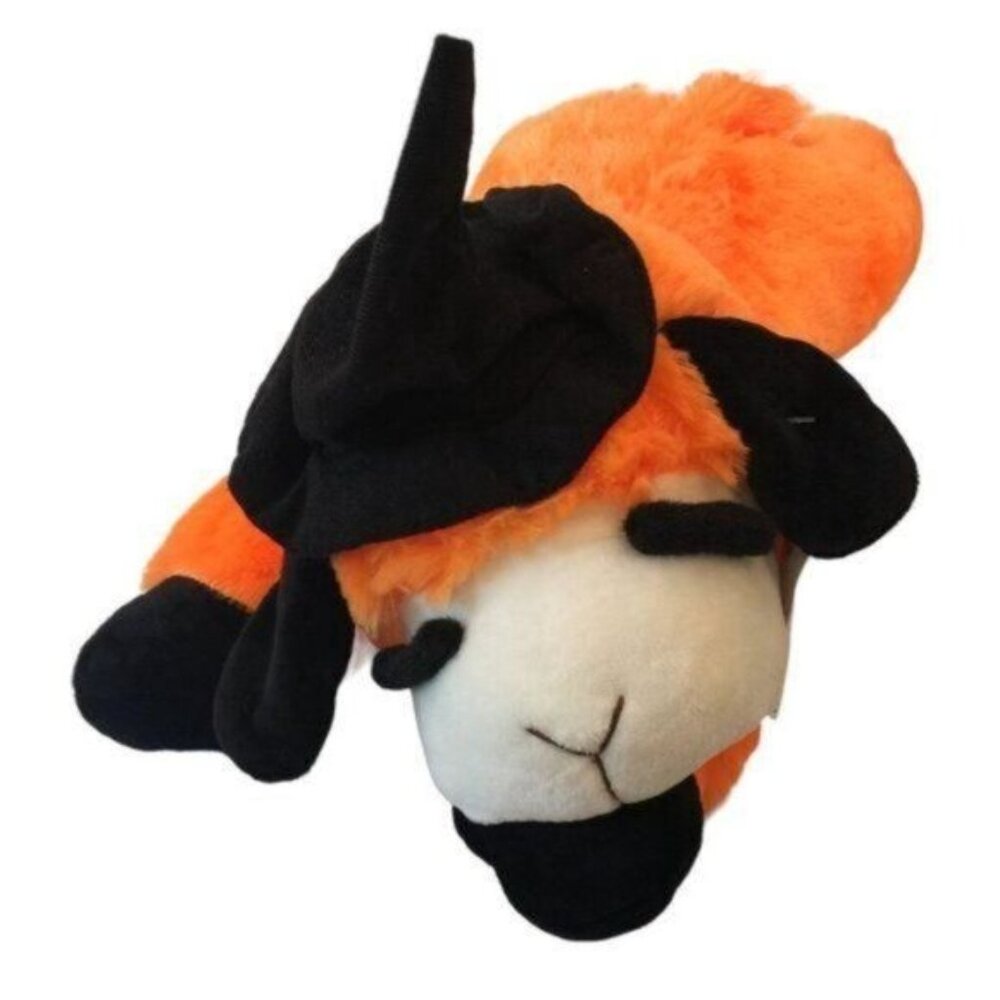 Lamb Chop Extra Large 19" Halloween Orange Lamb with Witch Hat Squeaker …